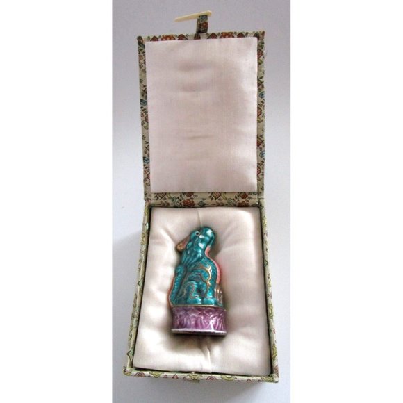 VTG Asian Porcelain QiLin Animal Unicorn Figurine with Box - Blessings & Luck - Picture 2 of 16